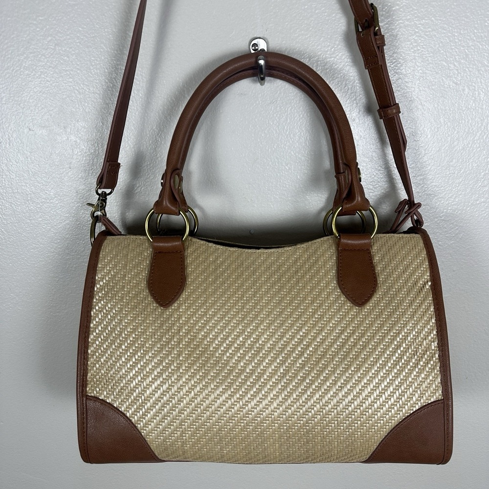 Frye and Co. Basket Cognac Satchel Tote Bag Purse Handle And Strap With Tags - Picture 4 of 11